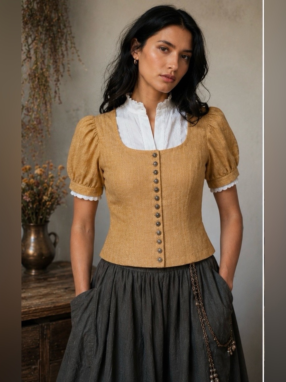 Vintage Inntaler Dirndl Trachten  Anjelica Böhm  Loden-Frey Germany 42 10/12 US